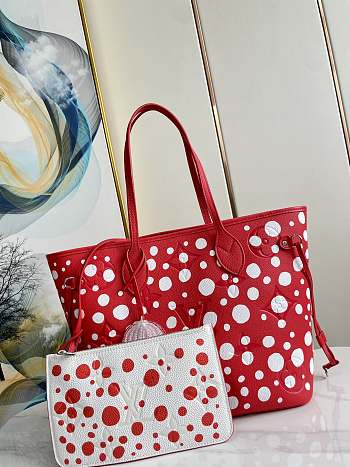 LV  Neverfull YK MM Red  31*28*14CM