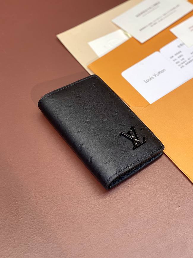 LV wallet Cow leather black 8*11*1CM - 1