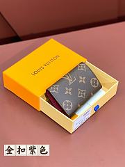 LV wallet gold  buckle rose red 10*7CM - 2