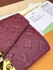 LV Long Wallet In Burgundy 19*10.5*2.5CM - 4