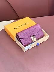 LV Long Wallet In Rose Red 19*10.5*2.5CM - 1