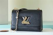 LV TWIST DENIM bag black 28*18*8cm - 1