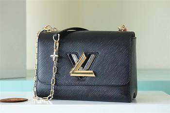 LV TWIST DENIM bag black 28*18*8cm