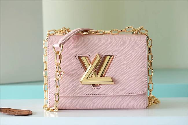 LV TWIST DENIM bag Leather Pink 28*18*8cm - 1