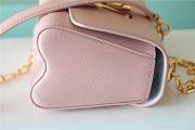 LV TWIST DENIM bag Leather Pink 28*18*8cm - 4