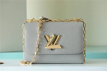 LV TWIST DENIM bag white 28*18*8cm