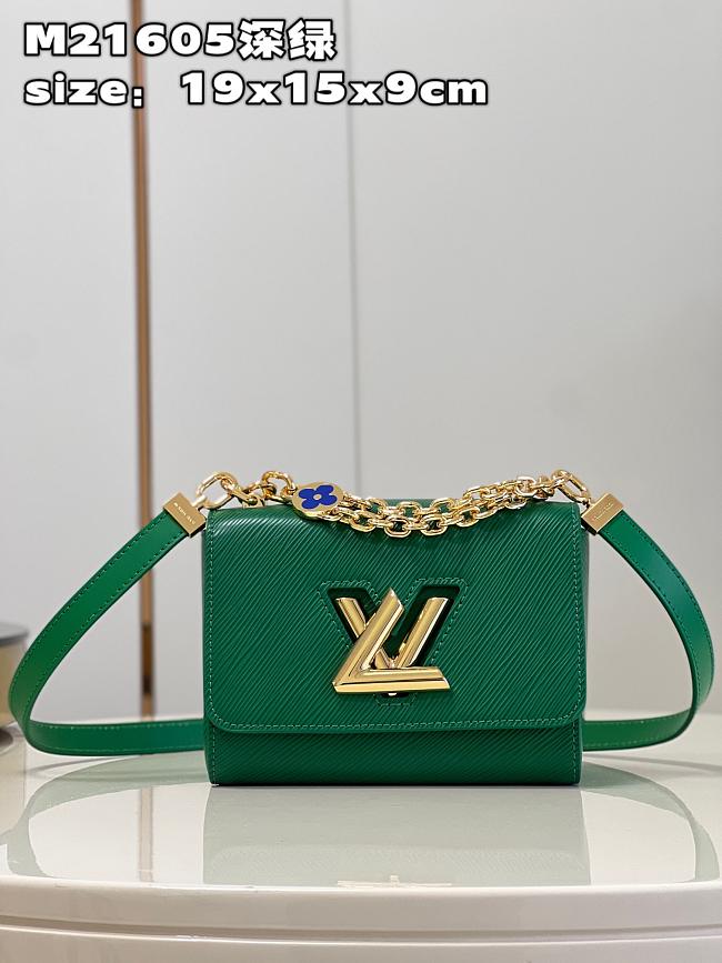 LV Twist bag M21605 dark green19*15*9cm - 1