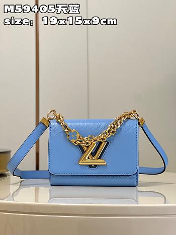 LV Twist bag M59405 sky blue 19*15*9cm