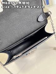 LV twist belt bag  M68750 black and silver buckle  19*13.5*4.2cm - 4