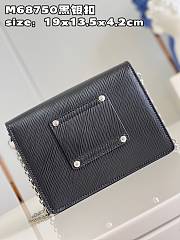 LV twist belt bag  M68750 black and silver buckle  19*13.5*4.2cm - 3