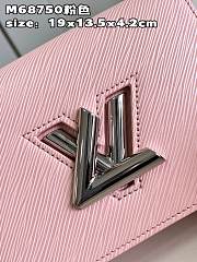 LV twist belt bag M68750 pink  19*13.5*4.2cm - 5