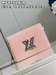 LV twist belt bag M68750 pink  19*13.5*4.2cm - 4