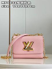 LV Twist Monogram bag M50332 pink 19*15*9cm - 1