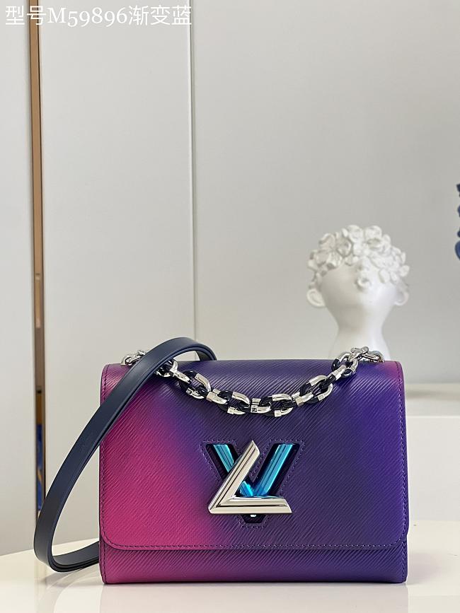 LV M59896 Twist Tote bag gradient blue 23*17*9.5cm  - 1