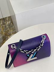 LV M59896 Twist Tote bag gradient blue 23*17*9.5cm  - 4