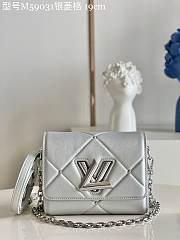 LV M5282 Twist bag  silver diamond 23*17*9.5 - 1