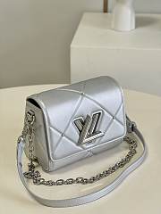 LV M5282 Twist bag  silver diamond 23*17*9.5 - 4