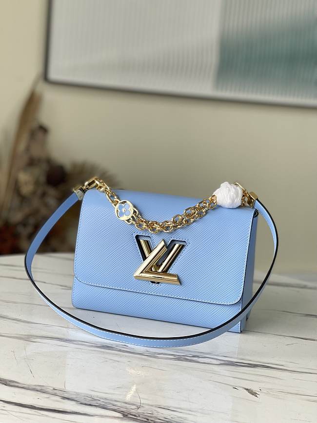 LV TWIST M59402  Monogram MM SHOULDERBAG BLUE  23*17*9.5cm - 1