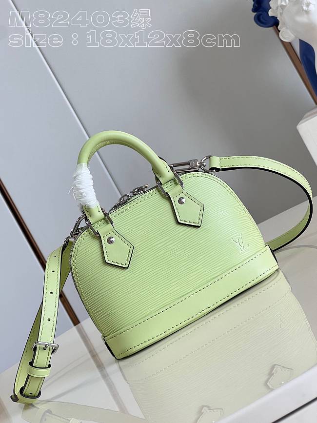 Louis Vuitton M82403 Nano Alma Vert Noto Green  18*12* 8 cm - 1