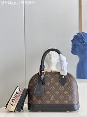 LV Alma BB bag M53152 black flower ribbon 23.5*17.5*11.5cm - 1