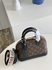 LV Alma BB bag M53152 black flower ribbon 23.5*17.5*11.5cm - 6