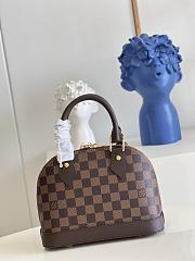 LV Alma BB bag M41221 pink brown ribbon 23.5*17.5*11.5cm - 4