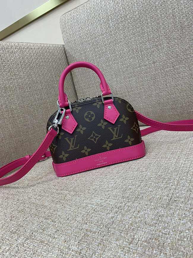 LV Nano Alma bag rose red 18*12*8cm - 1