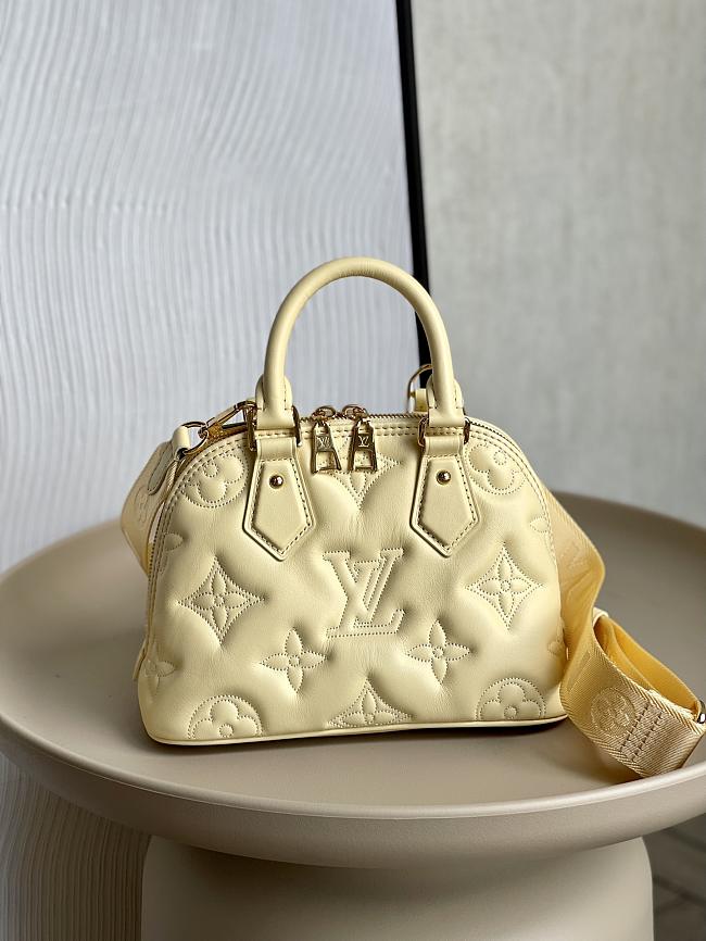 LV Alma BB bag wide shoulder straps Yellow 24.5*18*12cm - 1