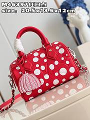 Louis Vuitton 46397 LV x YK Speedy Bandoulière 20 Red&White   20.5 *13.5 *12 cm - 1