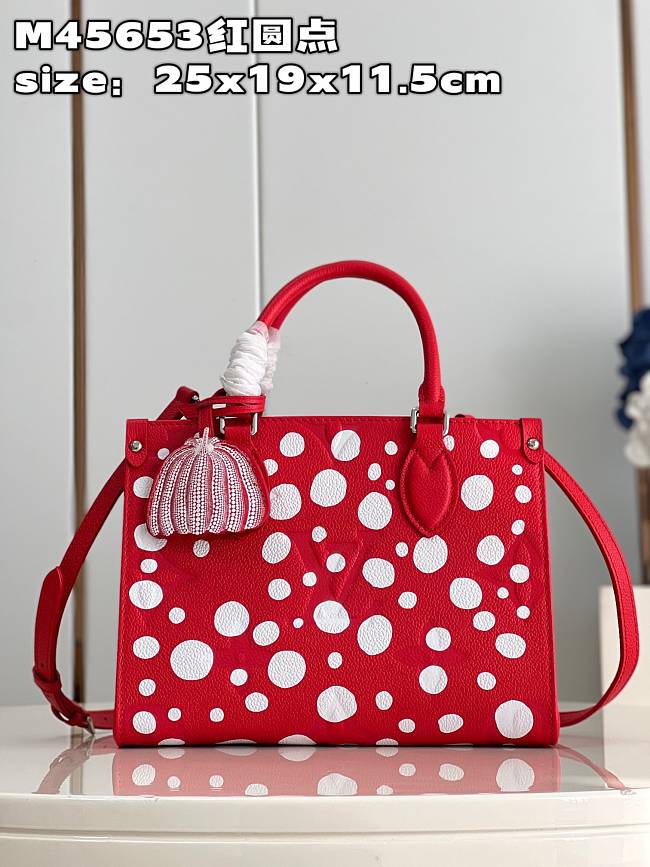 Louis Vuitton 45653 LV x YK Speedy Bandoulière 20 Red&White 25*19*11.5cm  - 1