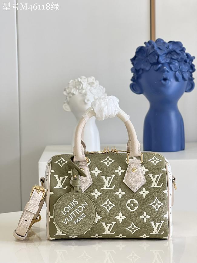 L-V 20Bandoulière Monogram Empreinte Speedy green 20*13.5*12cm - 1