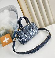 LV M81168 NANO Speedy Denim blue 16*10*7.5cm - 5