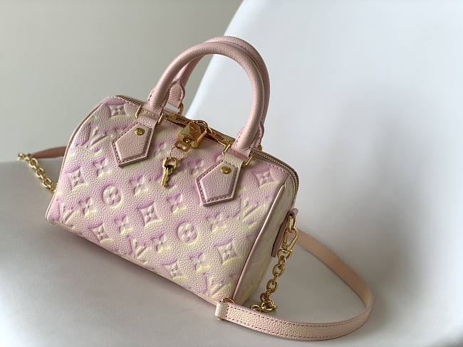 LV Speedy Bandoulière 20 bag pink  20.5*13.5*12cm  - 1