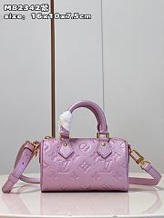 LV M82342 Nano Speedy bag purple 16*10*7.5cm  - 1