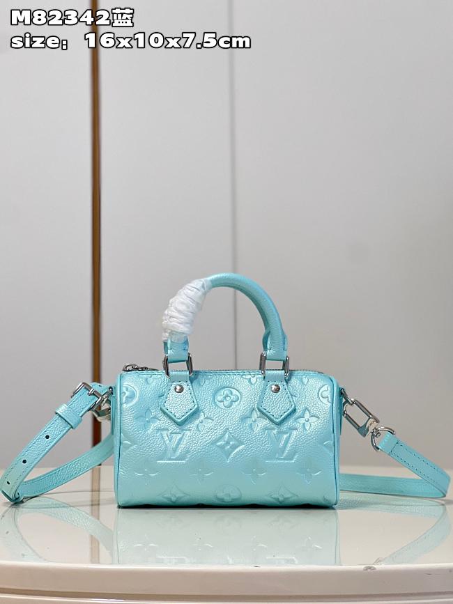 LV M82342 Nano Speedy bag blue 16*10*7.5cm - 1