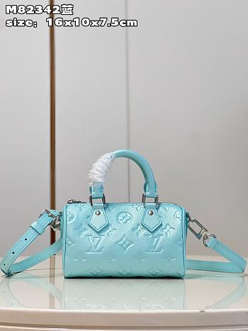 LV M82342 Nano Speedy bag blue 16*10*7.5cm