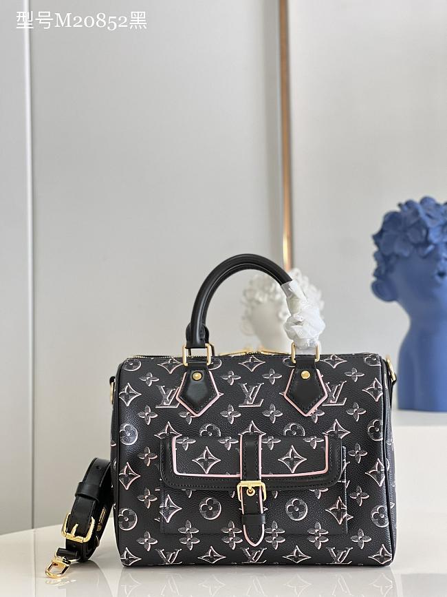 LV M20852 Speedy Shoulder 25 bag black  19*25*15cm - 1