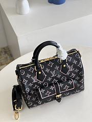 LV M20852 Speedy Shoulder 25 bag black  19*25*15cm - 3