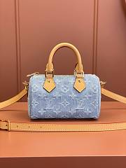 Louis Vuitton M11212 Nano Speedy Bag Sky Blue 16*10*7.5cm - 1