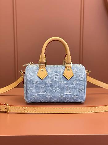 Louis Vuitton M11212 Nano Speedy Bag Sky Blue 16*10*7.5cm