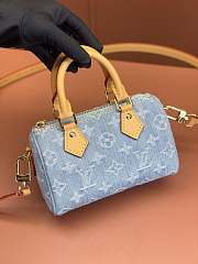 Louis Vuitton M11212 Nano Speedy Bag Sky Blue 16*10*7.5cm - 4