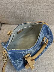 LV FW Nano speedy bag Denim blue  18*12*9cm - 3