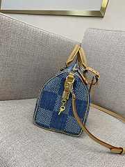 LV FW Nano speedy bag Denim blue  18*12*9cm - 5