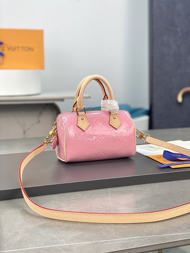 LV Nano Speedy bag  pink 16*10*7.5cm - 1