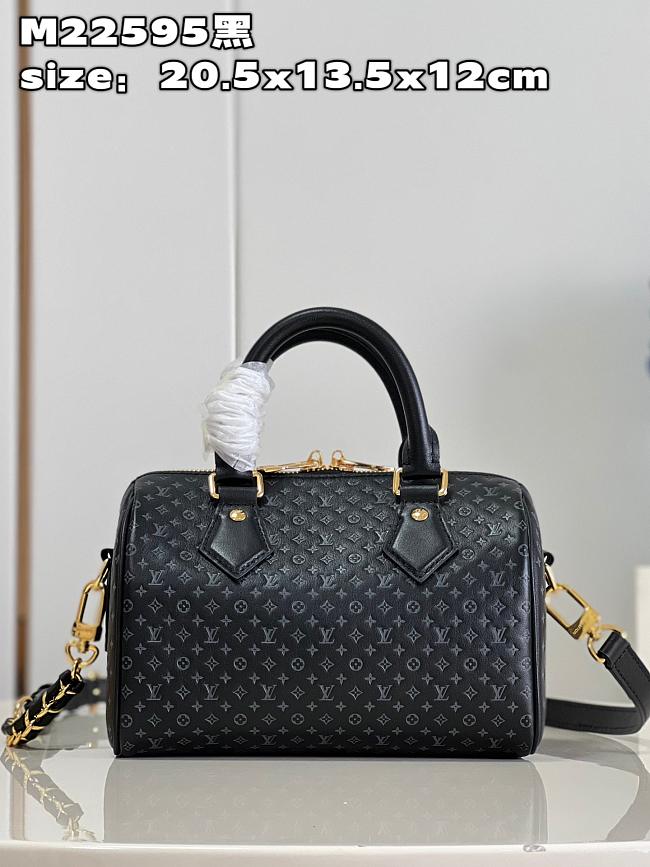 LV Nanogram Speedy 20 bag M22595  black 20.5*13.5*12cm - 1