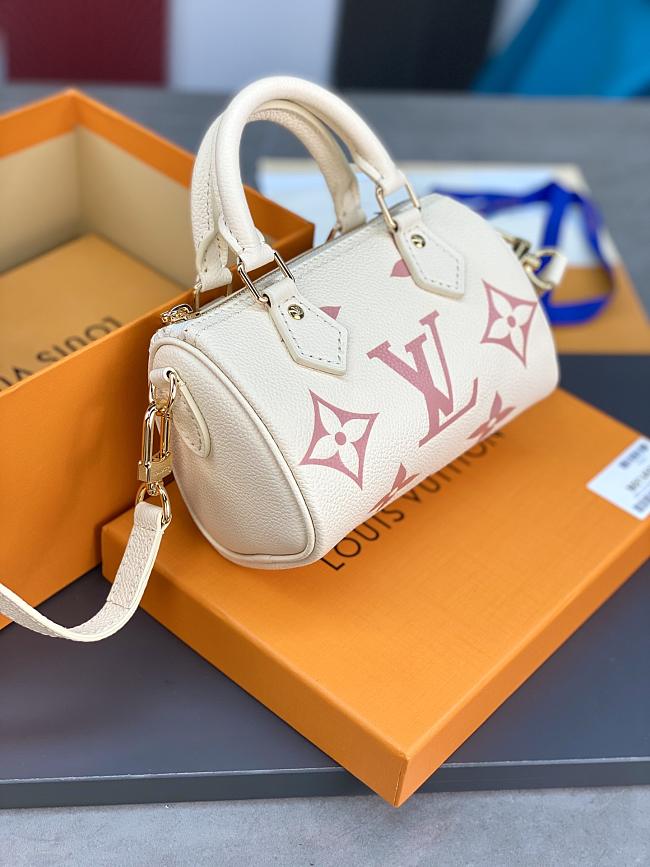 LV Nano Speedy bag white  16*10*7.5cm - 1