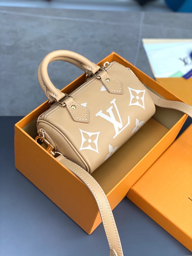 LV Nano Speedy bag  Orange yellow 16*10*7.5cm - 1