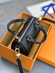 LV Nano Speedy bag Pure black 16*10*7.5cm - 4