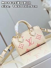 LV M81625 Nano Speedy bag  White& Pink  16*10*7.5cm - 5