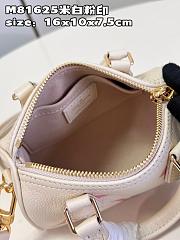 LV M81625 Nano Speedy bag  White& Pink  16*10*7.5cm - 4